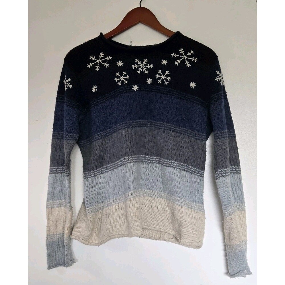 Crazy Horse Sweater‎ Womens M Wool Blend Snow Holiday Winter Acrylic Cozy